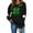Black B, variant on BRGZLK St.Patrick's Day Sweatshirts for Women Round Neck Print Sweatshirt Long Sleeve Funny Irish Shamrock Graphic Pullover Top Holiday Clothes Gray L