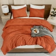 thumbnail image 7 of ANGENIA King Comforter Set Burnt Orange, 3 Pieces Terracotta Fall Bedding Comforters Sets for King Size Bed, Rust Tufted Lightweight Fluffy Boho Bed Set(104"x90" Comforter & 2 Pillowcases), 7 of 7