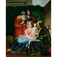 thumbnail image 2 of Paelinck, Joseph 12x14 Black Ornate Wood Framed with Double Matting Museum Art Print Titled - The Holy Family, 2 of 4
