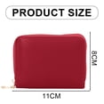 thumbnail image 2 of Credit Card Holder, Small Leather Zipper Card Case Wallet for Women, 2 of 5