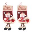 thumbnail image 2 of Darzheoy Christmas Stockings, 2 Pcs Long-Leg Snowman Doll Embroidery, Indoor Outdoor Christmas Decorations, Holiday Family Decor, Mantel Decor for Fireplace Home, 2 of 7