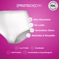 thumbnail image 4 of PROTECHDRY Washable Incontinence Cotton Underwear for Women Maxi Pant with Front Absorbent Area, for Light/Moderate Incontinence, 4 of 14