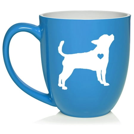 

Cute Chihuahua With Heart Ceramic Coffee Mug Tea Cup Gift for Her Him Friend Coworker Wife Husband Dog Lover (16oz Light Blue)