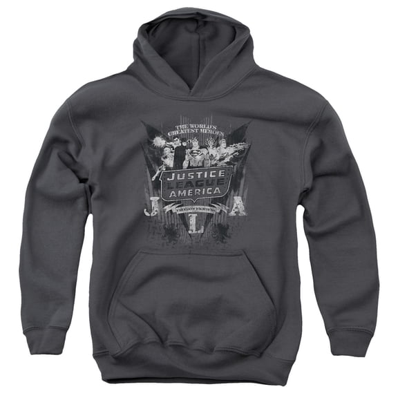 Dc - Greatest Heroes - Youth Hooded Sweatshirt - Large