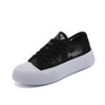 thumbnail image 2 of uvwlwu Fashion Floral Cutout Mesh Breathable Platform Casual Sneakers On Comfortable Walking Shoes(Black,8), 2 of 9
