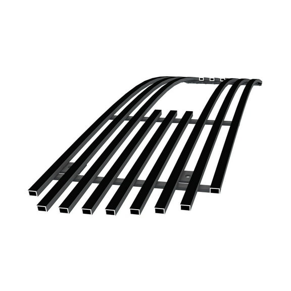 APS Premium Stainless Steel Black 8x6 Horizontal Billet Grille Insert Compatible with GMC Jimmy Sonoma 1998-2003 with Logo Show Main Upper N19-J37756G