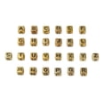 thumbnail image 3 of 1300 Uds. de letras de de 6mm de letras acrílicas del para fabricación de joyería DIY pulseras collares hechos Oro, 3 of 5