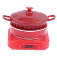 thumbnail image 3 of Cocina de inducción en miniatura a escala 1/12, 4 x 4,3 x 4,6 cm, mini electrodoméstico de cocina, utensilios de cocina para decoración de casas de Rojo, 3 of 8