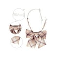 thumbnail image 3 of INSPIRE CHIC Plaid Pre-tied Knot Cute Stylish Colorful Bow Ties for Women Uniform School Pink, 3 of 6