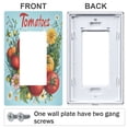 thumbnail image 3 of Yayeee Rocker Switch Wall Plate 2-Gang 4.7"x4.6" Home Decorative Outlet Cover, Orange Floral Tomatoes, 3 of 6