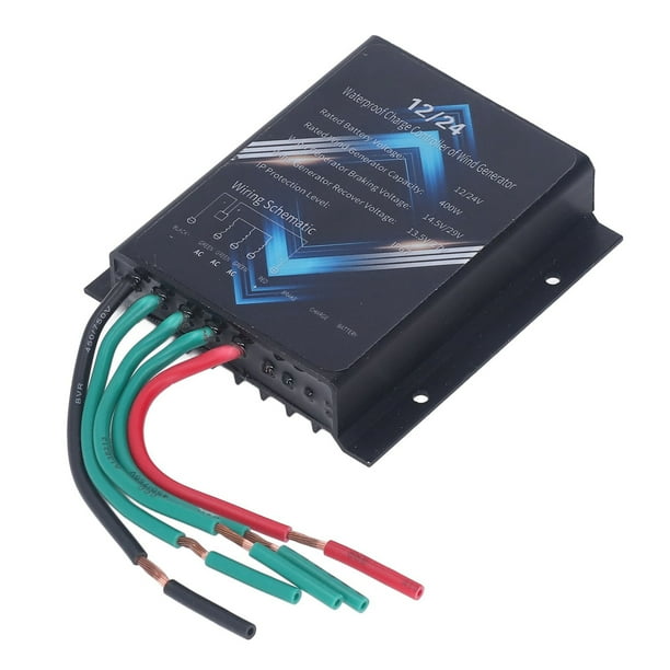 Controlador De Generador De Viento, Regulador De Carga De Turbina Estable 400W 12/24V Resistencia A La Corrosión Diseño Modular De aleación De Aluminio Para Protección