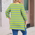 thumbnail image 5 of mfyjkho Tops Y Blusas Para Mujer, Blusas Informales De Cuello Redondo Liso Para Mujer, De Gran Tamaño, Con Mangas 3/4 Y Cuello Redondo Tops Para Mujer Xl, 5 of 5