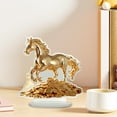thumbnail image 6 of Luxcidy 2D Acrylic Gold Horse Coin Ornament, Wealth Vigour Success Charm, Prosperity Home Decor, for Spring Festival Display, Year of The Horses Desktop Feng Shui Decoration, 6 of 6
