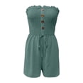 thumbnail image 4 of SRZYMJ Elegant Plus Size Strapless Jumpsuit for Women Comfortable Casual Summer Wear with Convenient Side Pockets Design, 4 of 5