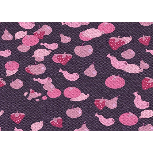 Ahgly Tapis Rectangulaire Lavable en Machine Orchidée Violet, 4 Pieds x 6 Pieds
