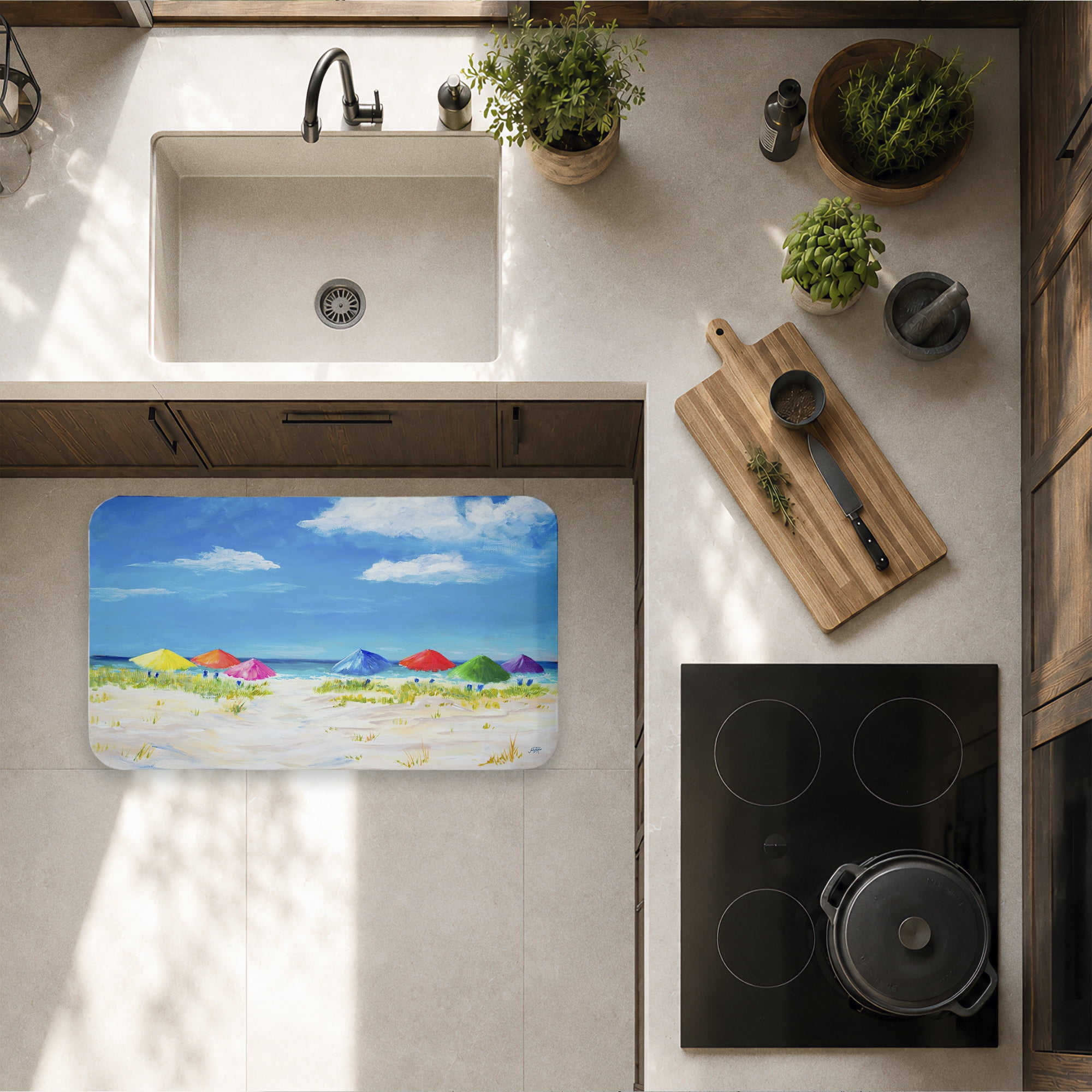 Stupell Industries Day At The Beach Printed Anti-Fatigue Floor Mat, design by Julie DeRice