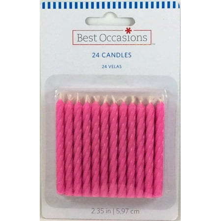 Best Occasions 24 pack Pink Celebration Candles (Acuvue Oasys 24 Pack Best Price)
