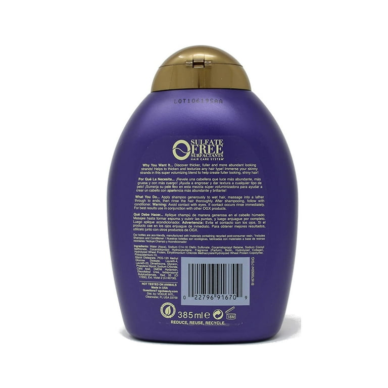 OGX Thick & Full Biotin & Collagen Shampoo 13 oz (Pack of 4 OGX Thick & Full Biotin & Collagen Shampoo 13 oz (Pack of 4