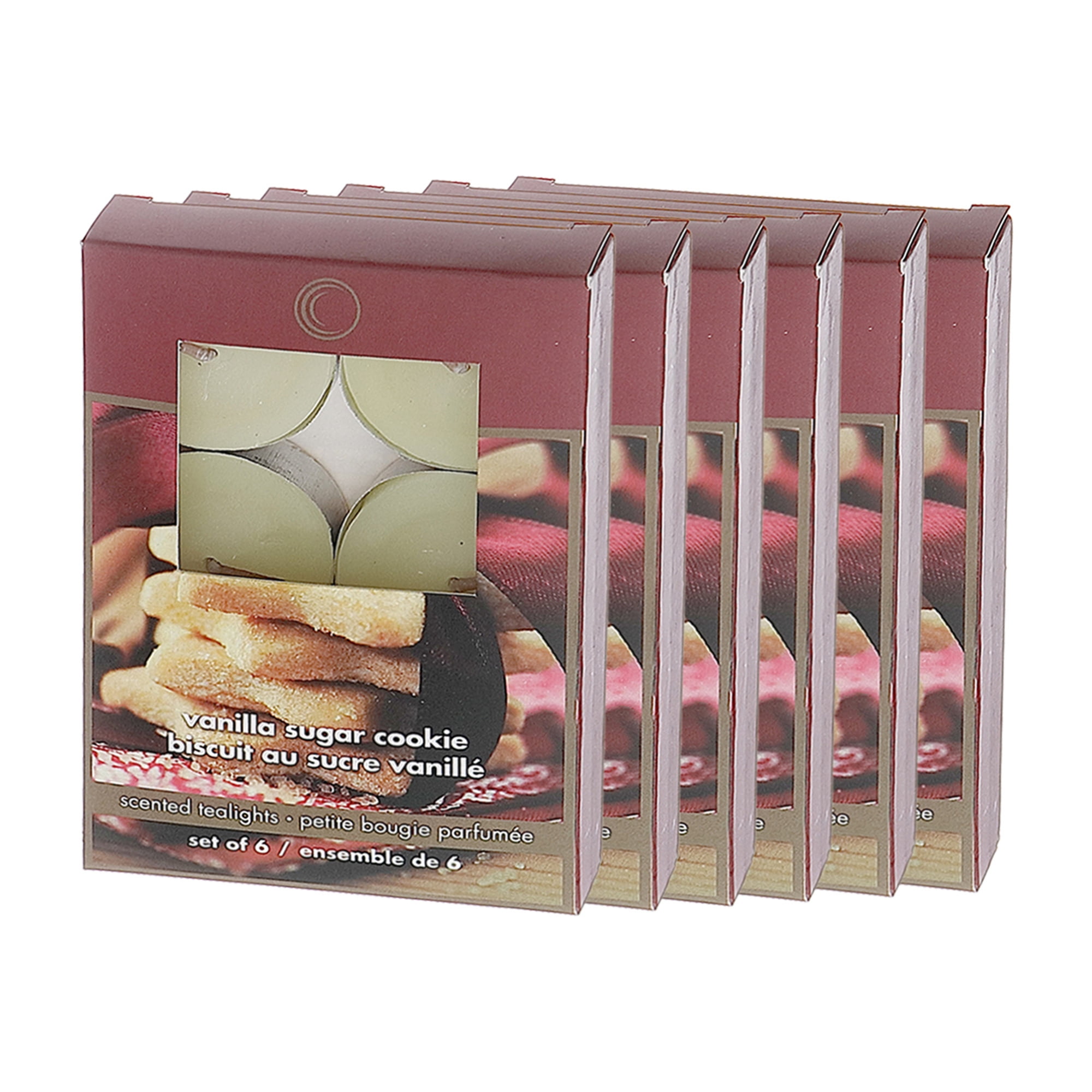 6 Pk Metal Cup Scented Tealights (Vanilla Sugar Cookie) - Set of 6