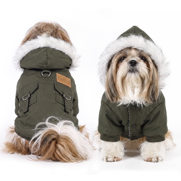 Threns Dog Hoodie for Small Medium Dogs Puppy, Soft Fleece Dog Sweater Cold Weather Coats with Pocket, Pet Outfits Hooded Sweatshirt Chihuahua Cat Jacket Clothing Warm Camo French Bulldog Clothes