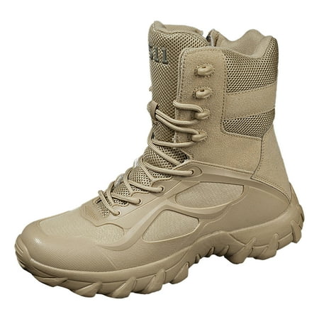 

LUOGENLI Male Winter Boots for Men Foreign Trade Large Size Breathable Outdoor Hiking Wear Training High Top Ankle Boots Mens Cowboy Boots Square Toe Short Mens Cowboy Boots Brown Round Toe 39