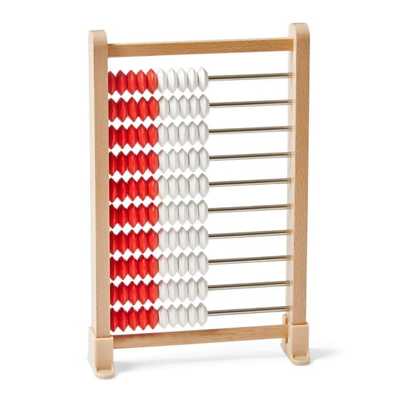 Mini Rekenrek de madera Abacus hand2mind de 100 cuentas para niños