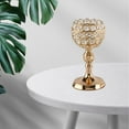 thumbnail image 3 of Candelabro de cristal para mesa de comedor, candelabro decorativo Dorado L, 3 of 6