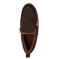 thumbnail image 3 of MUK LUKS Men's Emmett Moccasin Slippers - Dark Brown, 10, 3 of 9