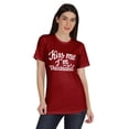 thumbnail image 1 of Inkmeso Embrasse-Moi Je Suis Vaccinée T-shirt Drôle Pro-Vaccin à Col Rond pour Femmes-NG, 1 of 8