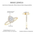 thumbnail image 6 of Rosec Jewels Lab Created Diamond 5x7mm Pear Shaped Engagement Ring - EF-VS Quality, 10K Yellow Gold, US 6.00, 6 of 7