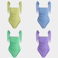 thumbnail image 2 of Traje de baño de una pieza para mujer, plisado, sexy, ajustado, que cubre el vientre, traje de baño conservador, 2 of 5