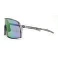 thumbnail image 3 of MTB Style Oversized Large Sport Shield Sport Plastic Sunglasses Slate - Purple Mirror, 3 of 4