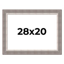 28x20 Frame Grey Real Wood Picture Frame Width 2.75 Inches | Interior Frame Depth 0.5 Inches |