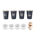 thumbnail image 1 of Vaso de vino Sonducket de Acero inoxidable 4 piezas taza de té vasos de agua de cerveza, 1 of 6