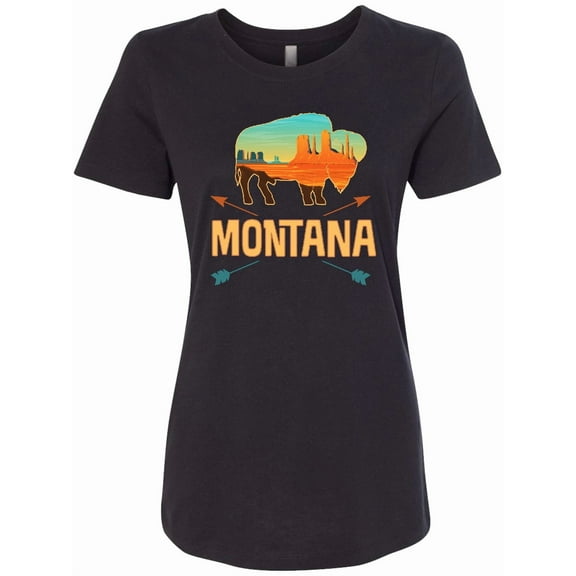 Inktastic Montana Buffalo Silhouette Women's T-Shirt