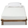 thumbnail image 5 of Baxton Studio Hiro Rubberwood Expandable Platform Bed Frame, Twin, Walnut, 5 of 12