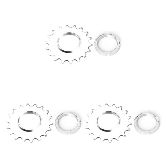 Toystoory Piñón fijo de una sola velocidad, rueda de bicicleta de montaña, anillos de bloqueo de rueda dentada 17T Type7 NO7