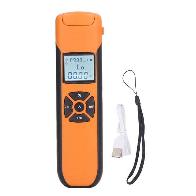 Medidor de potencia de fibra óptica de 800 a 1700 Nm, portátil, con ahorro automático.