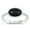 Black Simulated Onyx, variant on CHOOSE YOUR COLOR Minimalist Blue Simulated Opal Ring .925 Sterling Silver Band CZ Female Size 7