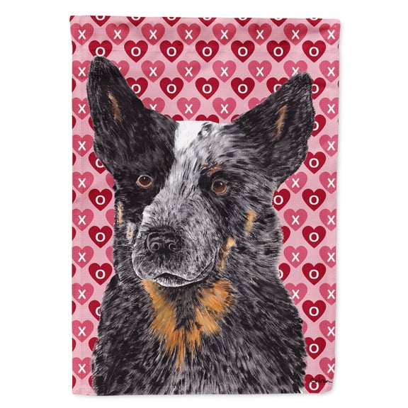 Australian Cattle Dog Hearts Love Valentine's Day Flag