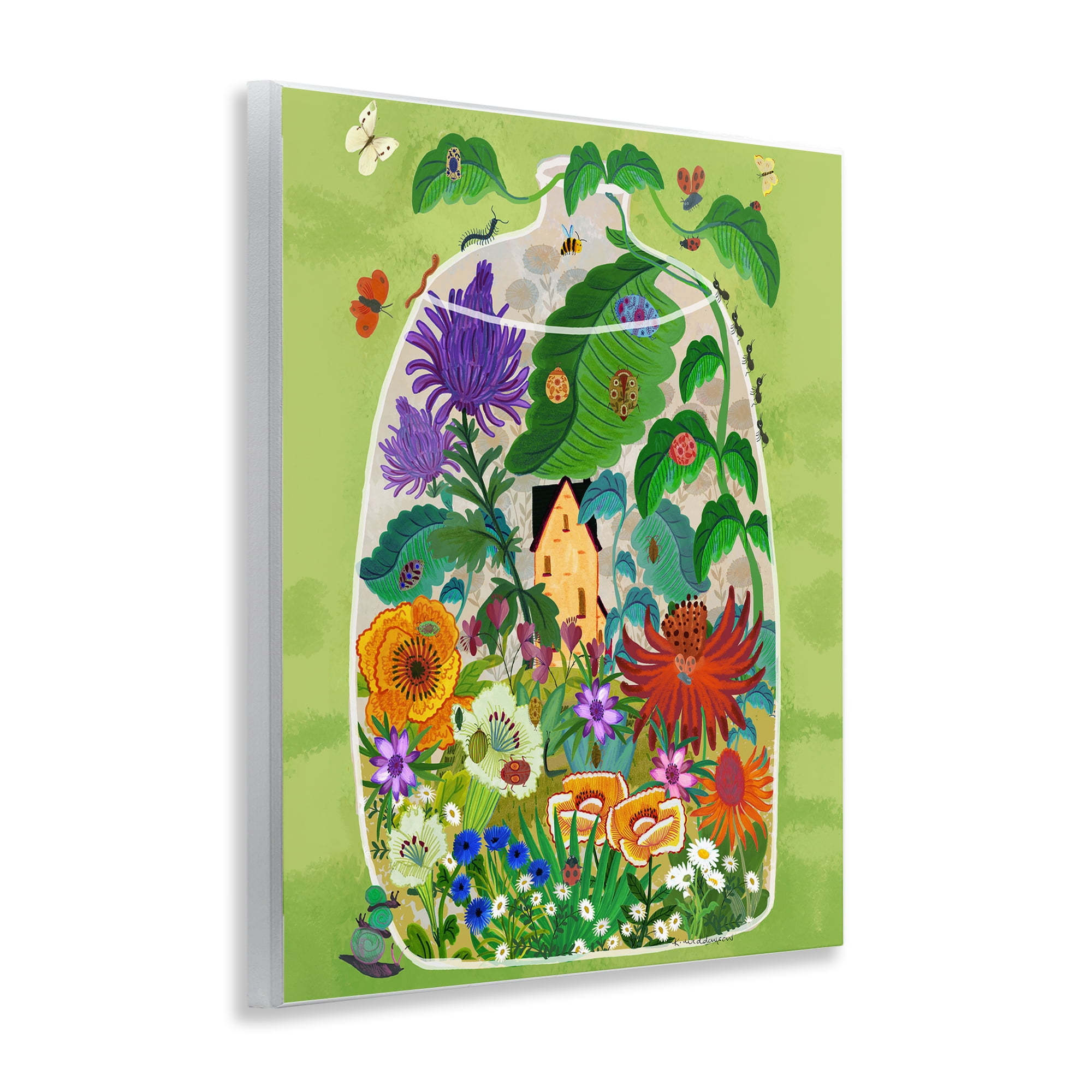 Stupell Industries Terrarium Bug Garden Wall Plaque Art, design by Kay Widdowson
