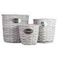 thumbnail image 1 of Gardener Select GSALX16L03 3 Piece Grey Wood Round Flower Basket, 1 of 1