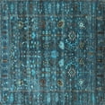 thumbnail image 1 of Ahgly Company Indoor Square Oriental Light Blue Industrial Area Rugs, 5' Square, 1 of 4