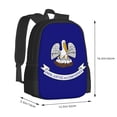 thumbnail image 3 of DouZhe Lightweight Backpack, Louisiana State Seal Flag Prints Travel Outdoor Hiking Bag School Bookbag Casual Daypack Backpacks for Women Men, 3 of 7