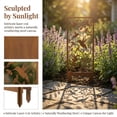 thumbnail image 5 of Rusty Metal Garden Stake, 2D 14.18 inches Garden Column Rust Steel Statue, Modern Garden Sculpture, Metal Patio Landscape Decor, Art Column for Lawn, Porch, Backyard Decoration, Style J, 5 of 9