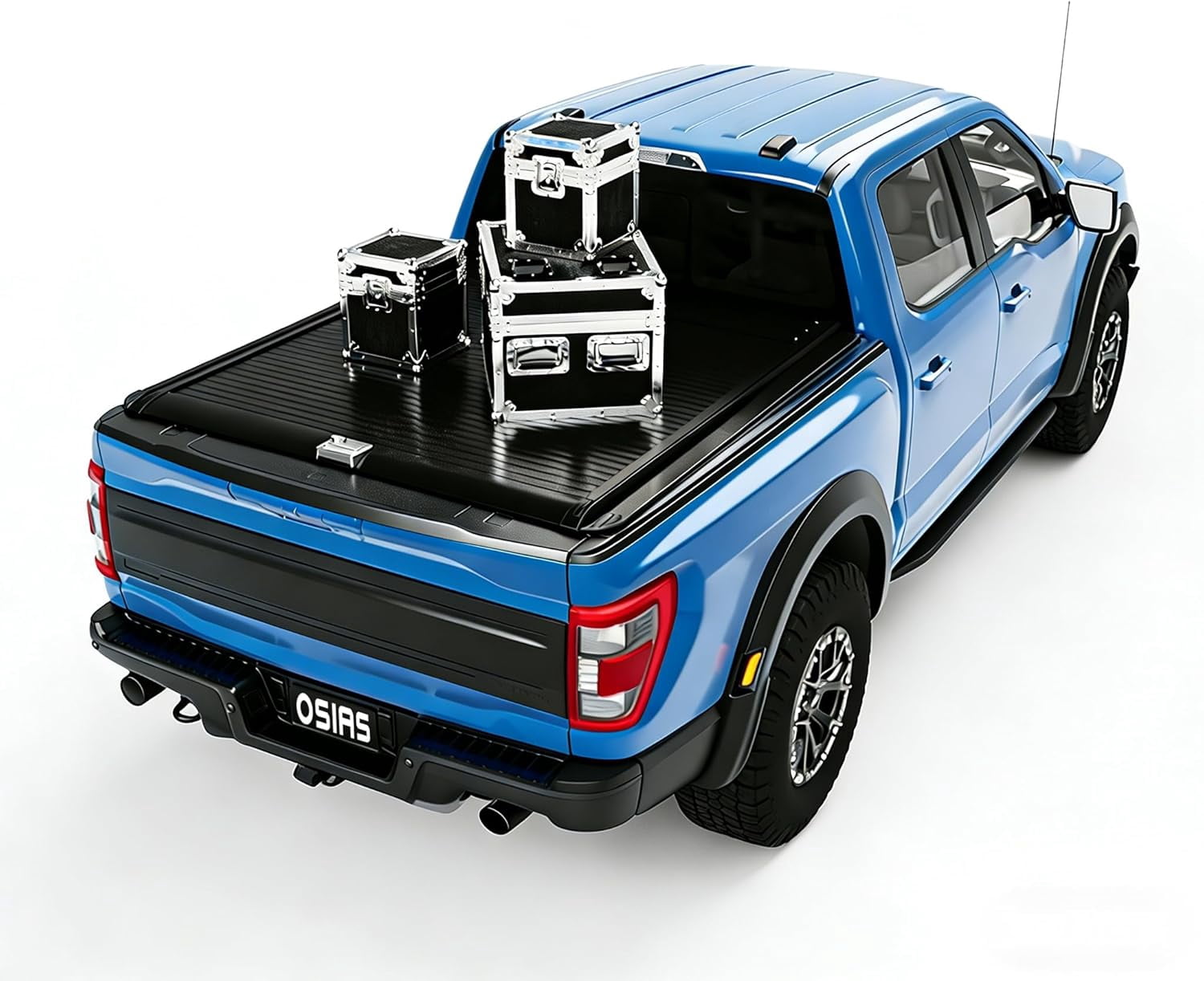 OSIAS Retractable Hard Truck Bed Tonneau Cover for 2013–2023 Toyota Tacoma 5FT (60.5") Bed, Aluminum Sliding Cover with Combination Lock, Waterproof, No-Drill Installation