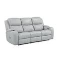 thumbnail image 2 of ACME Elonzo Power Motion Sofa in Light Gray Synthetic Leather, 2 of 8