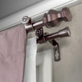 thumbnail image 3 of Central Design Products Steel 0.62" Modern Double Curtain Rod, Brown, 3 of 3