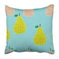 thumbnail image 1 of BSDHOME Blue Cute Scandinavian Pear Pattern Yellow Doodle Kids Abstract Color Drawing Floral Pillowcase 18x18 inch, 1 of 1
