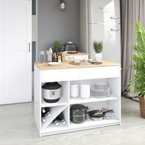 Twin Star Home 48" Kitchen Island, White